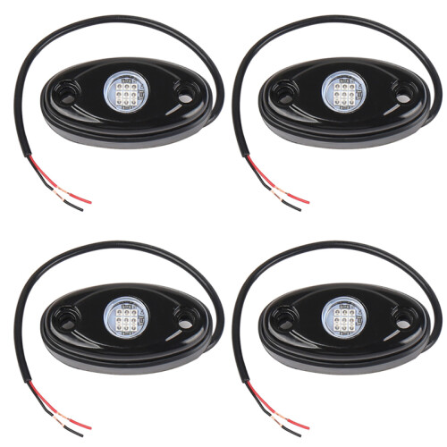 4Pcs 9LED Super Bright Rock Light Kit LED Waterproof Neon Underglow fo