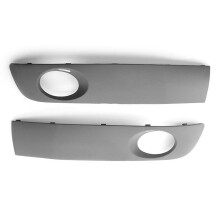 1Pair Car Fog Light Grille Paintable Racing Grill for- TRANSPORTER MULTIVAN T5 2009-2015 7E5807489A 7E5807490A