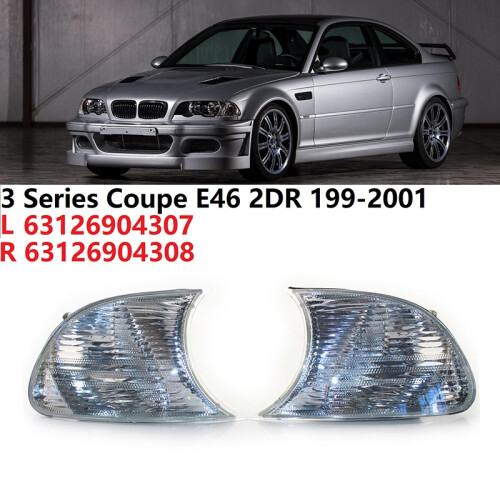 Clear Marker Signal Blinker Corner Parking Light Lamp for - E46 3 Seri 2