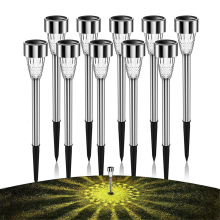 10PCS Solar Lights Outdoor Water-Resitant LED Lighting Powered Garden