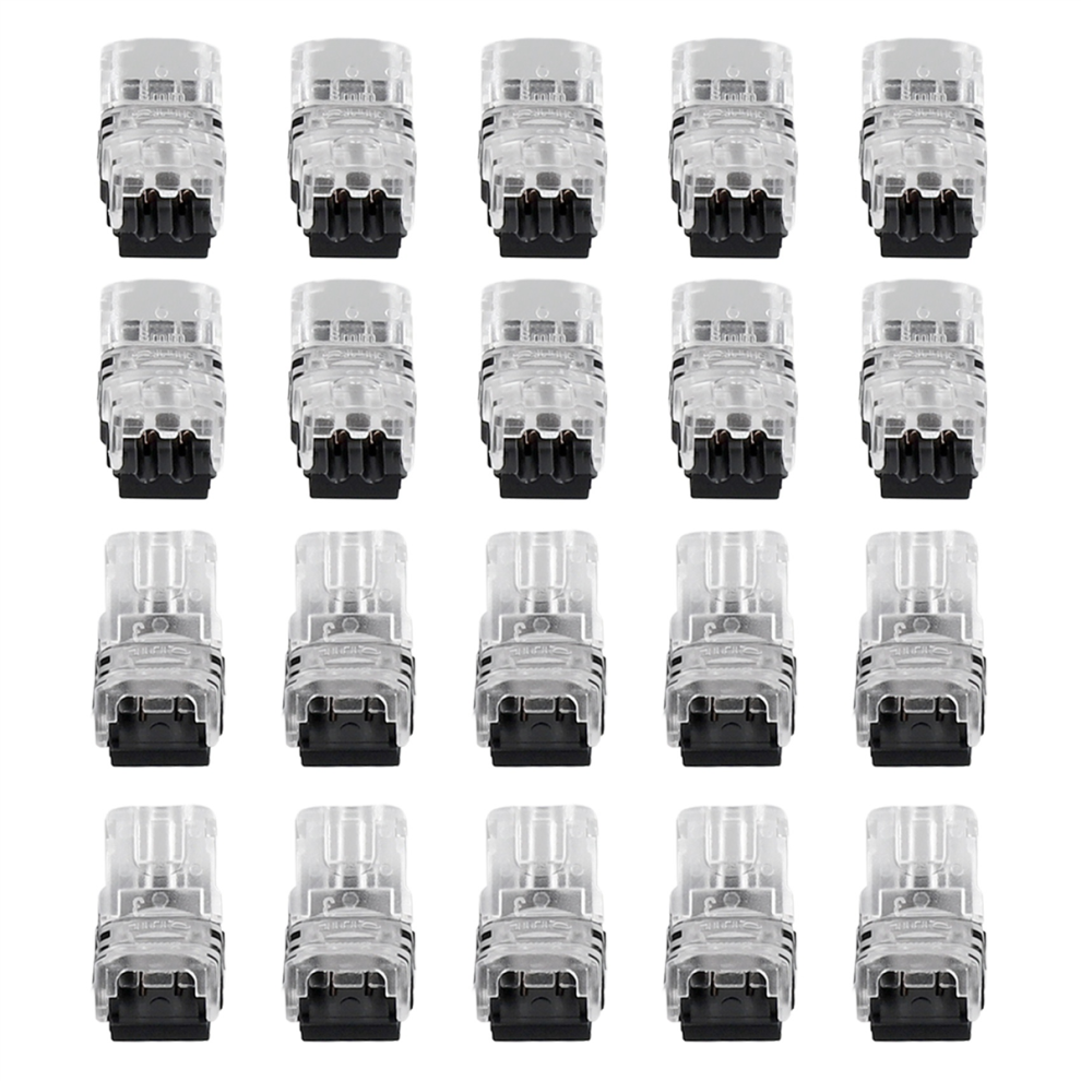 20Pcs 2Pin Led Strip Connectors Waterproof 8Mm Terminal Connector For 4853788250411