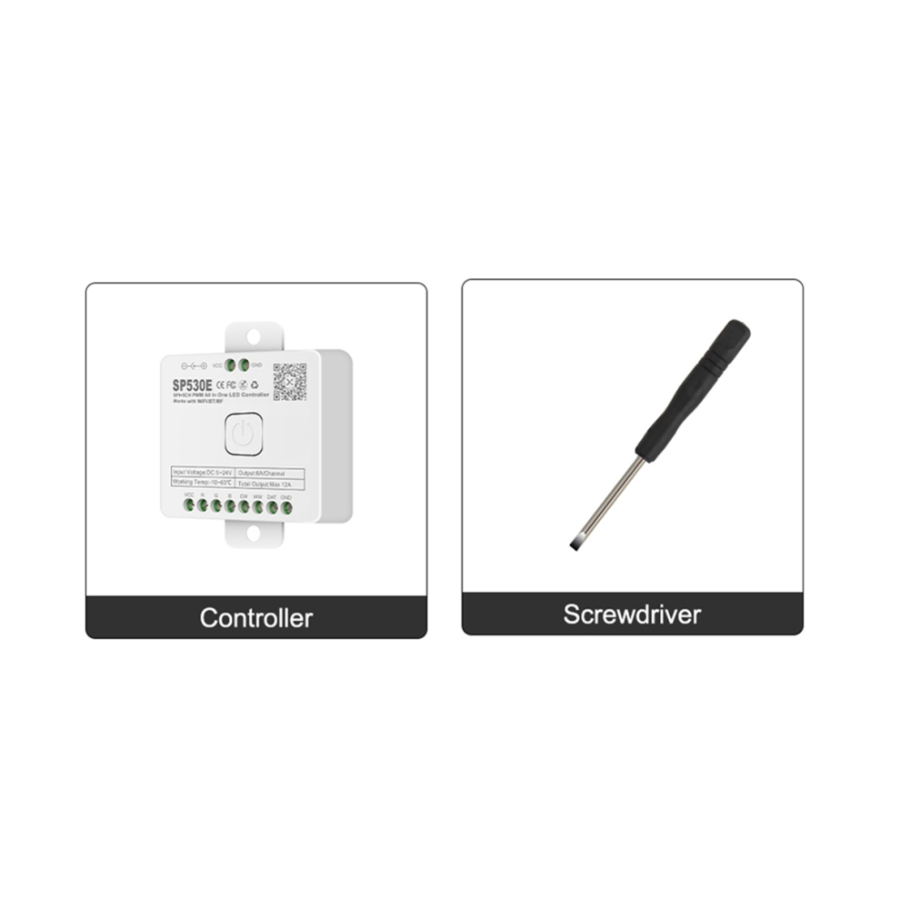 Controller Led Wi-Fi 12 In 1 SP530E Pwm Spi Pixel Dimmer Per WS2812B W