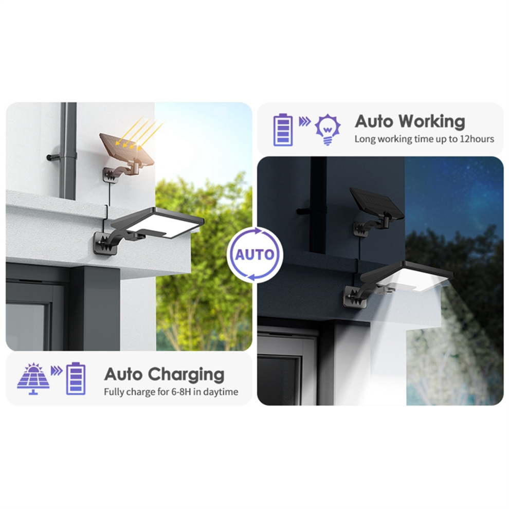 Lampada Solare A Led Per Esterni IP65 Impermeabile, Illuminazione Regolabile Da Giardino