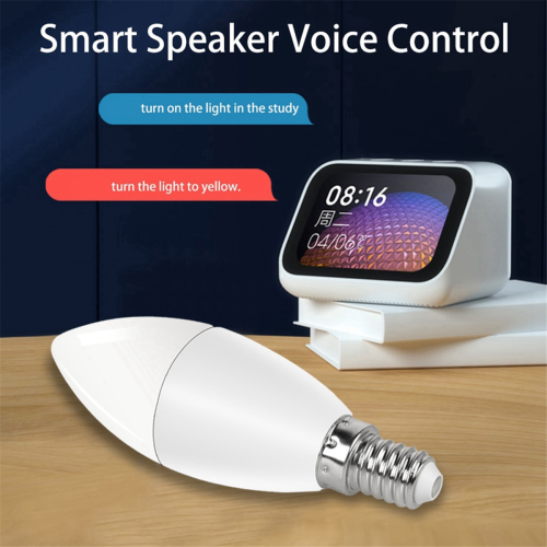 Tuya E14 Smart Bulb Dimmable Five-Way Spiral Candle WiFi RGB Remote Co 2