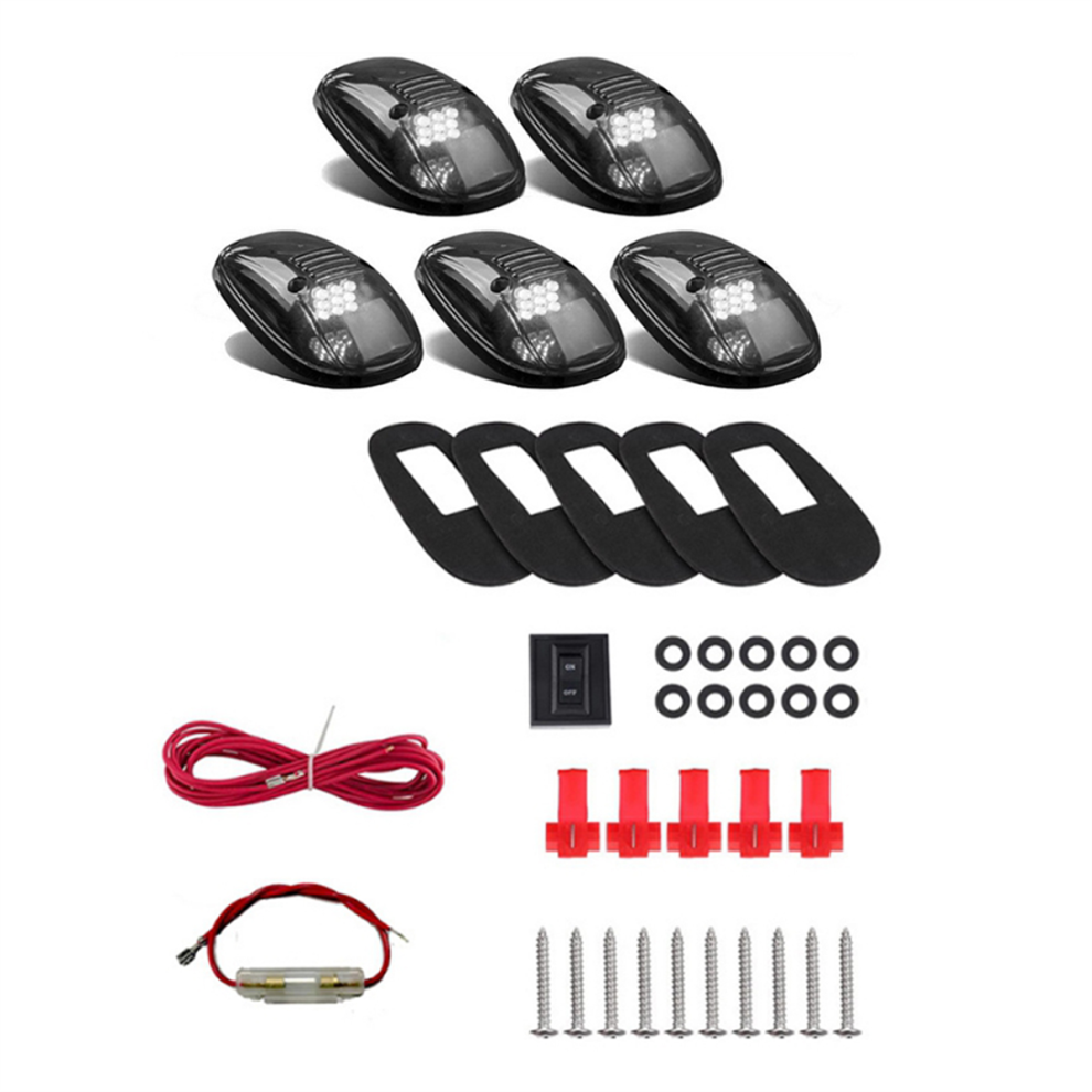 9 Led Car Cab Roof Marker Lights For Truck Suv Dc 12V Smoked Len Black 4853788252392