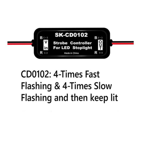 Strobe Controller Brake Light Flasher Module for Car LED Stop Lamp 12V 2
