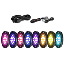 RGB LED-kalliovalot, monitoiminen neonhehkuinen vedenpitävä valo