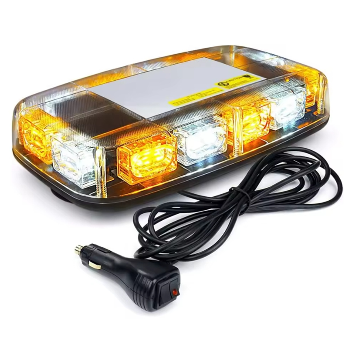 Barre LED Stroboscope 2 En 1 - Feux D'urgence Pour Pare-brise, 12V, Ambre/blanc