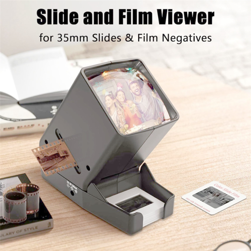 Visualizzatore di diapositive e pellicole da 35 mm - Visualizzatore di diapositive con ingrandimento 3X e LED-Li 2
