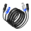 Καλώδιο επέκτασης DMX512 6,6 FT, καλώδιο τροφοδοσίας AC 3pin σήματος XLR combo 1
