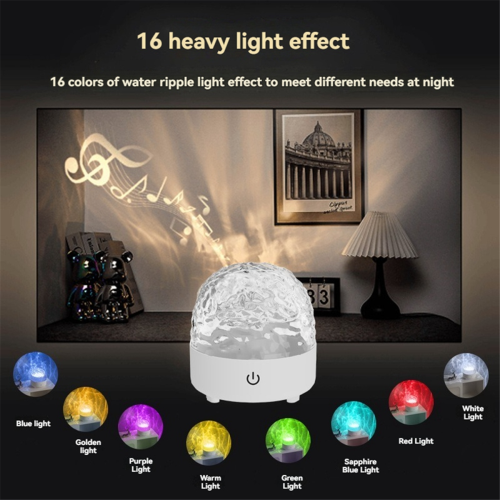 Προβολέας με φως Water Ripple, ηχεία Bluetooth, συσκευή αναπαραγωγής μουσικής 16 χρωμάτων 2