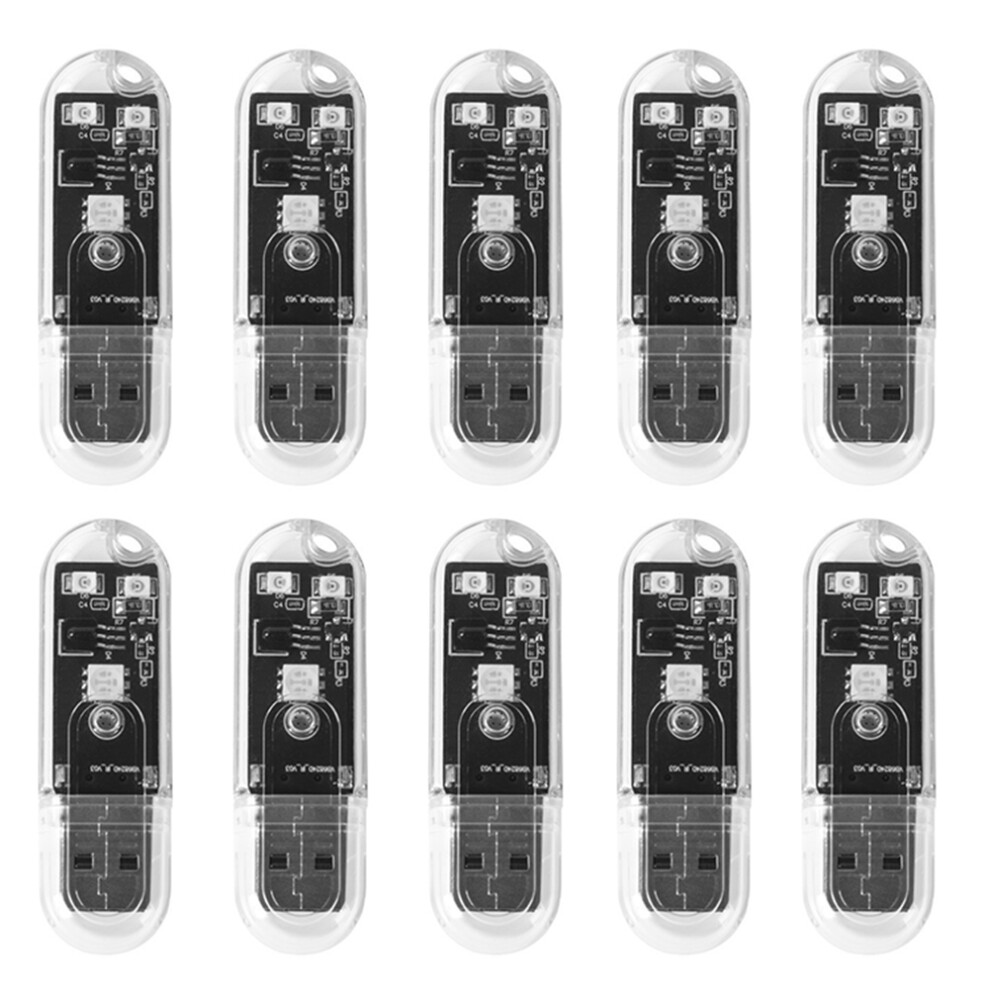 10 Pezzi Di Lampada Vocale Intelligente Usb Ai Condizionatore D'aria Compagno Luce Notturna Co