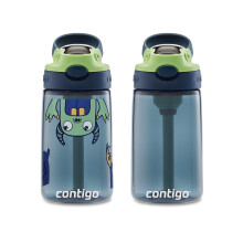 Botella de agua lavable Contigo Aubrey Kids con pajita de silicona y tapa antiderrames
