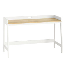 Mesa de Escritorio SoBuy con Estante, Blanco, 125x80 cm
