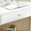 SoBuy Mesa Triangular con Cajón, Blanco, 76x76x76 cm 6