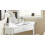 SoBuy Mesa Triangular con Cajón, Blanco, 76x76x76 cm 5