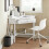 SoBuy Mesa Triangular con Cajón, Blanco, 76x76x76 cm 13
