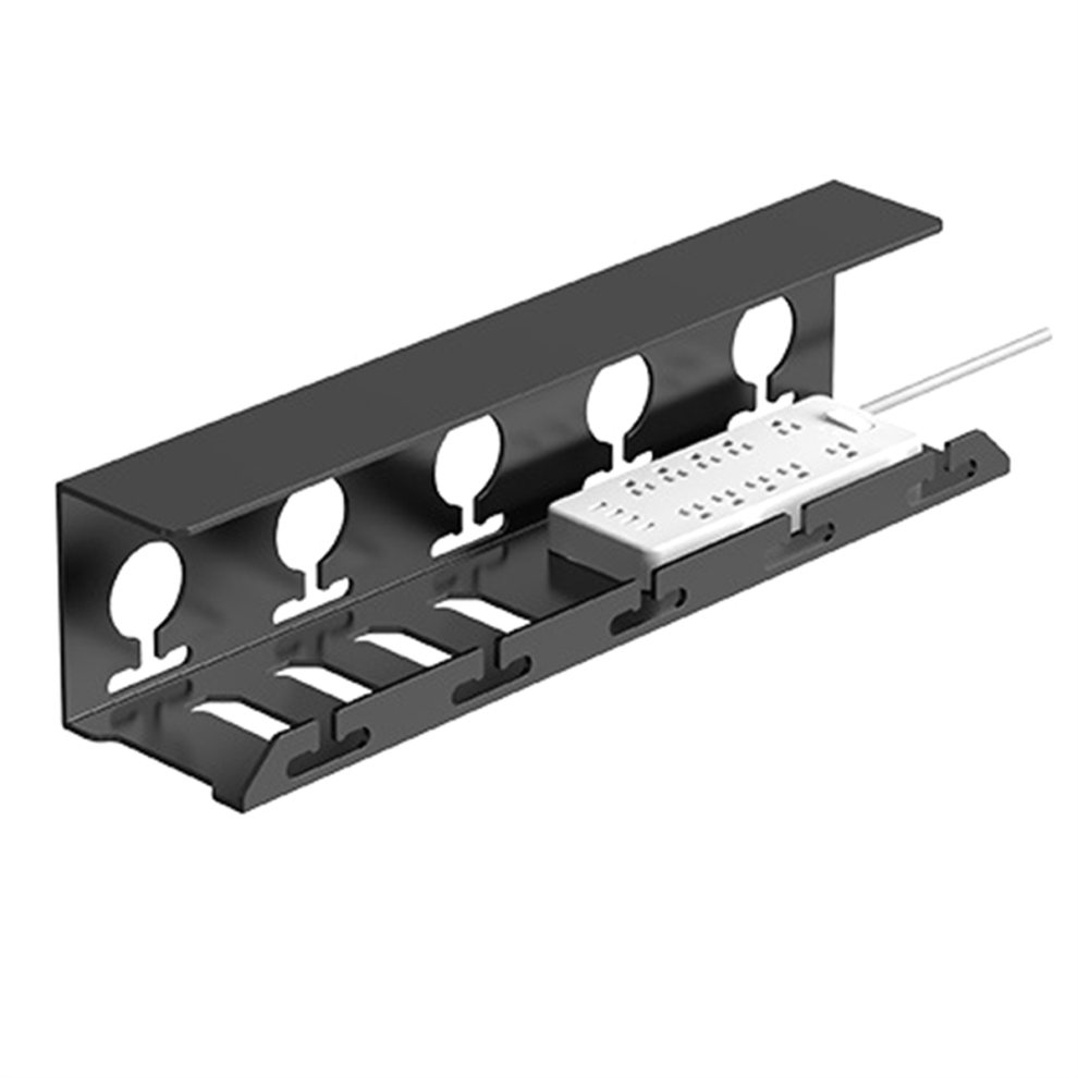 Under Desk Cable Management Metal Tray With Clamp Power Strip Cord Hol 4853788225266
