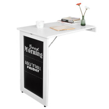 SoBuy vægbord FWT20-W, hvidlakeret MDF, klapbart