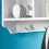 SoBuy FRG48-W επιτοίχια κρεμάστρα λευκή 60cm 5