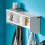 SoBuy FRG48-W επιτοίχια κρεμάστρα λευκή 60cm 8