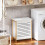 SoBuy White Laundry Hamper with Hinged Lid 15
