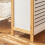 SoBuy White Laundry Hamper with Hinged Lid 9