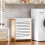SoBuy White Laundry Hamper with Hinged Lid 14