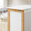SoBuy White Laundry Hamper with Hinged Lid 7