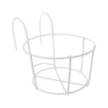 Hanging Plant Iron Racks Balcony Round Flower Pot Rack, Indoor Outdoor Metal Plant Pot Stand Rack Classic Flower Display Shelf Holder (Black)