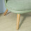 SoBuy Mint Green Armchair with Beech Footrest 4