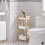 SoBuy Armário Banheiro 3 Cestos Branco e Bambu 15