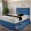 (Grey (with Mattress), 4ft6" Double (with 2 Drawer) ) DIVAN BEDS WITH MATTRESS & HEADBOARD 3