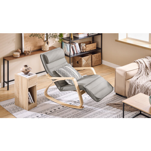 SoBuy Κουνιστή Πολυθρόνα FST16-DG Γκρι 150kg 1
