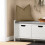 SoBuy Ντουλάπι παπουτσιών με παγκάκι Λευκό 91x30x50 cm 12