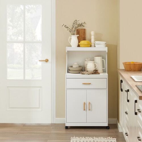 SoBuy Kitchen Trolley Cabinet with Worktop and ... 1