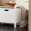 SoBuy Ντουλάπι παπουτσιών με παγκάκι Λευκό 91x30x50 cm 4