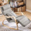 SoBuy Κουνιστή Πολυθρόνα FST16-DG Γκρι 150kg 9