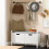 SoBuy Ντουλάπι παπουτσιών με παγκάκι Λευκό 91x30x50 cm 11