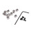 Pack of 10 Pin Locking Clasp Pin Backs Replacement with Wrench Tool Backs Brooch Pin Locking Pin Backs Pin Ref: 7429 1
