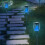 (blue) 2Pcs Outdoor Solar Lamps with Light Sensor Automatic Charging Waterproof Flickering Flame Design Garden Solar Lights 3