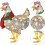 LightUp Chicken with Scarf, Christmas LightUp Chicken Lantern Lawn Decor (M) 5