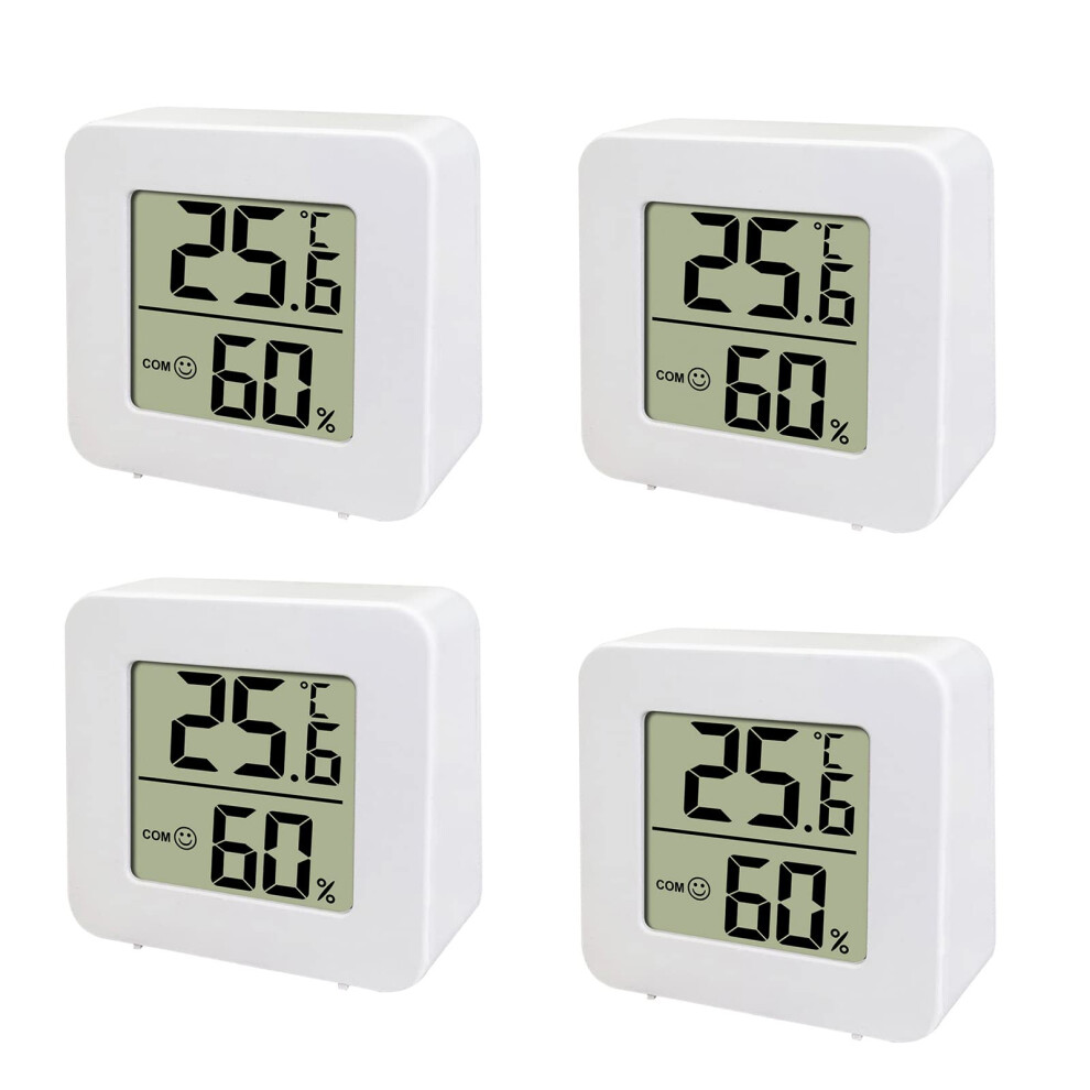 Mini LCD Digital Thermometer Hygrometer Temperature Monitor Pack of 4