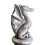 (Add a Gift Pouch) Mythical Dragon Sejant Pewter Bottle Stopper 3