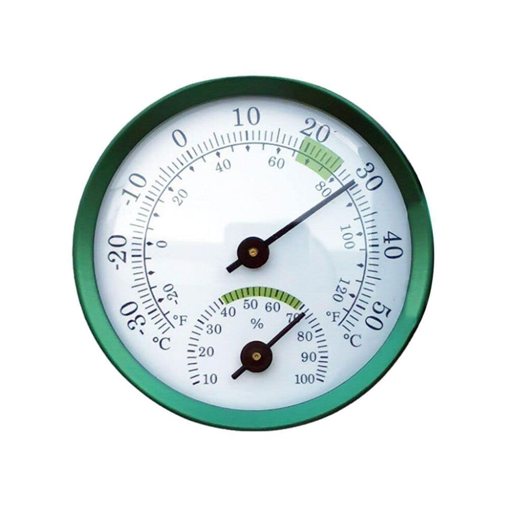 Mechanical Thermometer Hygrometer, Mini Indoor Hygrometer Thermometer High Precision Temperature Humidity Meter Green Ref: 4423