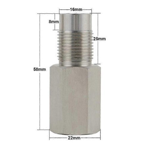 55mm rear O2 Sensor mini Catalyst converter  Spacer Adapter for PO420 engine light failure decoder,not 1