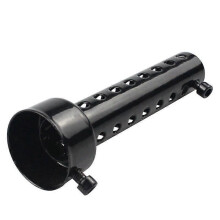 Silencieux d'échappement de moto noir de 60 mm. Silencieux de moto pouvant insérer un silencieux à chicane.