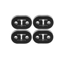 2/4/6/8/10pcs Car Rubber Exhaust Tail Pipe Mount Brackets Hanger Insulator Universal Black 2 Holes Diameter