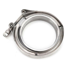 3 Inch Turbo Exhaust Down Pipe Stainless Steel V Band Clamp 2pcs Flange Kit NO.50709