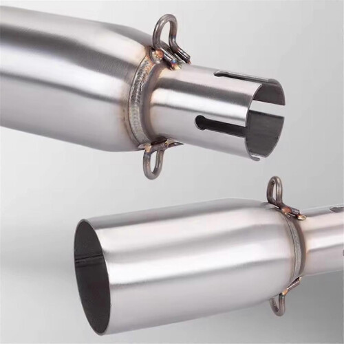 Motorcycle Modification Exhaust Pipe Exhaust Middle Section 28mm Adapter 51mm Exhaust Section Non-De 1